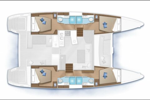 Plan BLUE DIAMOND - Lagoon 450 S
