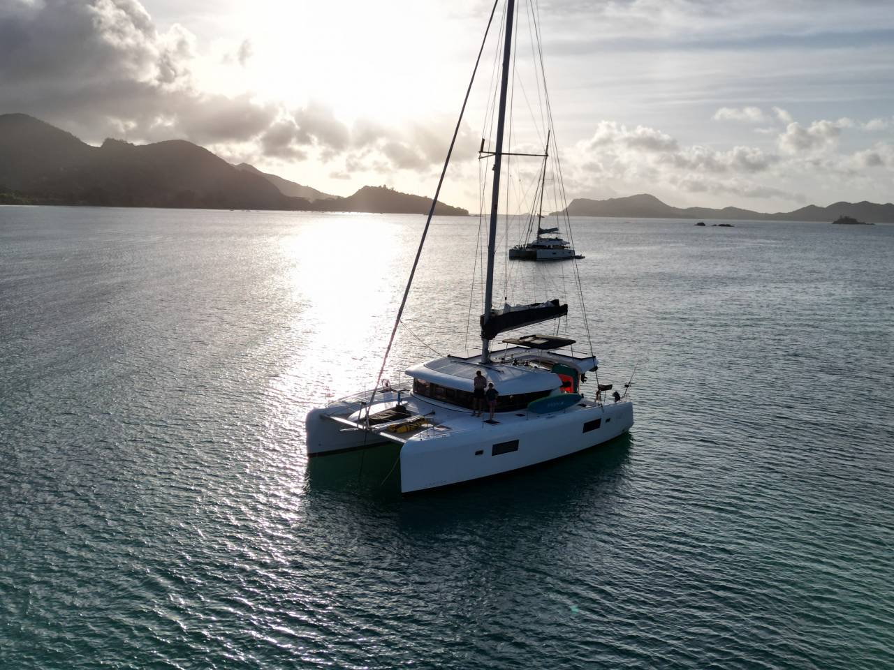Long catamaran voyage in the Seychelles